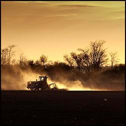 tractor in field