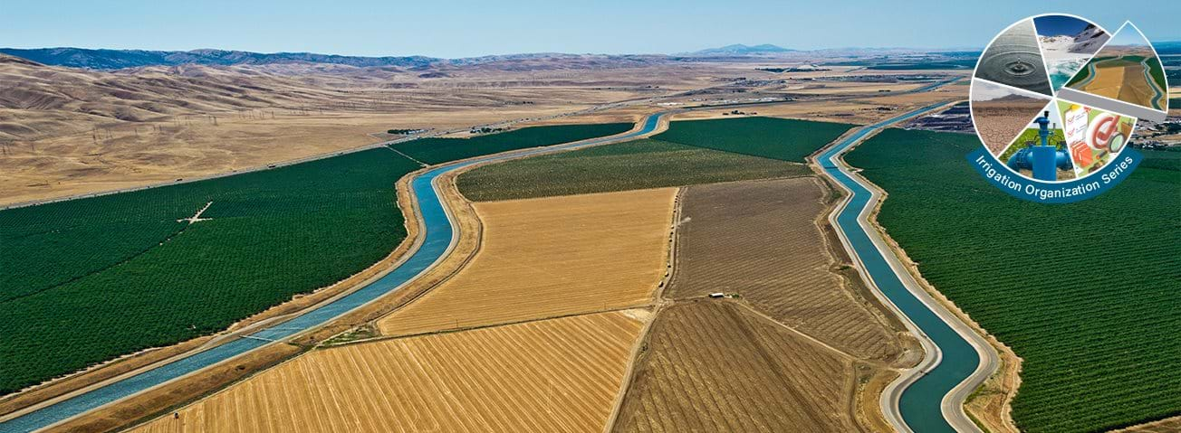 Irrigation canals and an Irrigation Organization Series logo